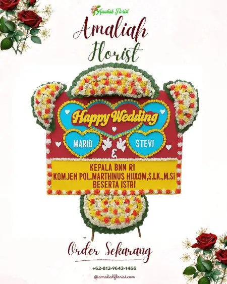 Papan Bunga Pernikahan Surjo